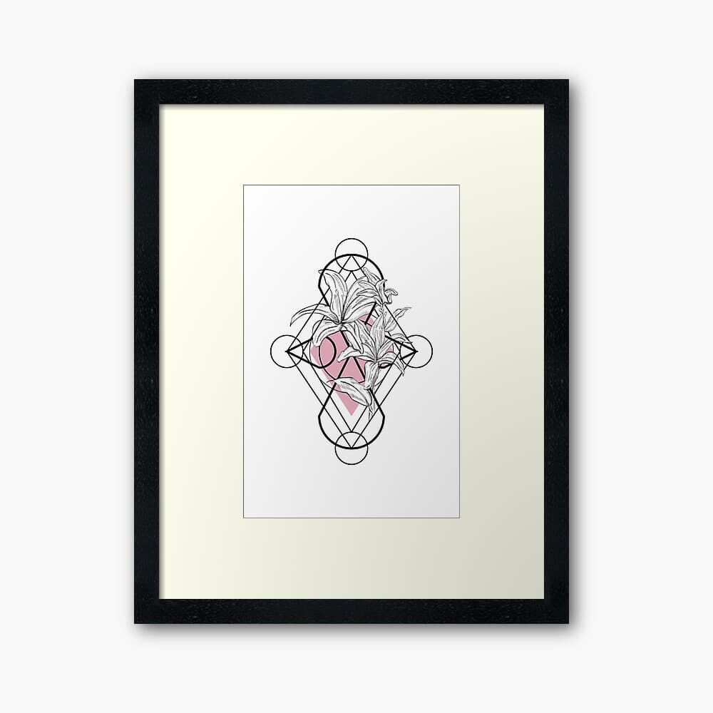 Pink lily geometric space